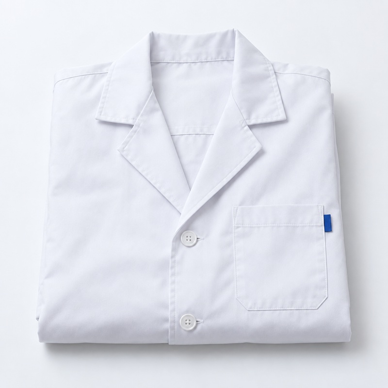 白色定制实验服示意图
